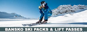 bansko ski packs, lift passes, airport transfers, equipment hire, ski & snowboard schools